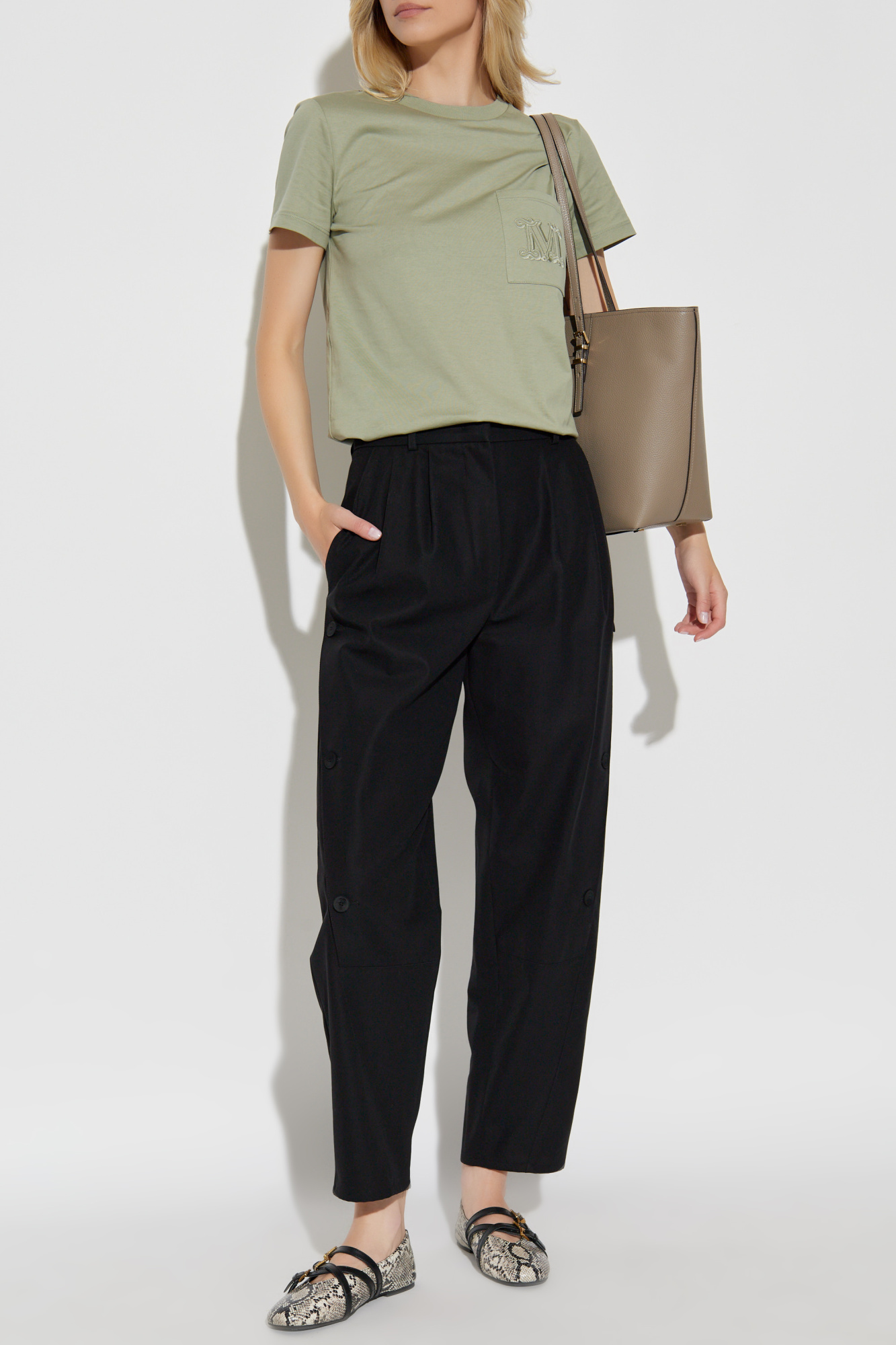 Max Mara　Papaia コットンTシャツ　新品タグ付き Max Mara（マックスマーラ） 半袖 Tシャツ PAPAIA パパイア レディース